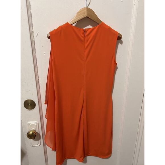 NWT Gianni Bini Orange Ruffle Side Dress | XS - Picture 4 of 5